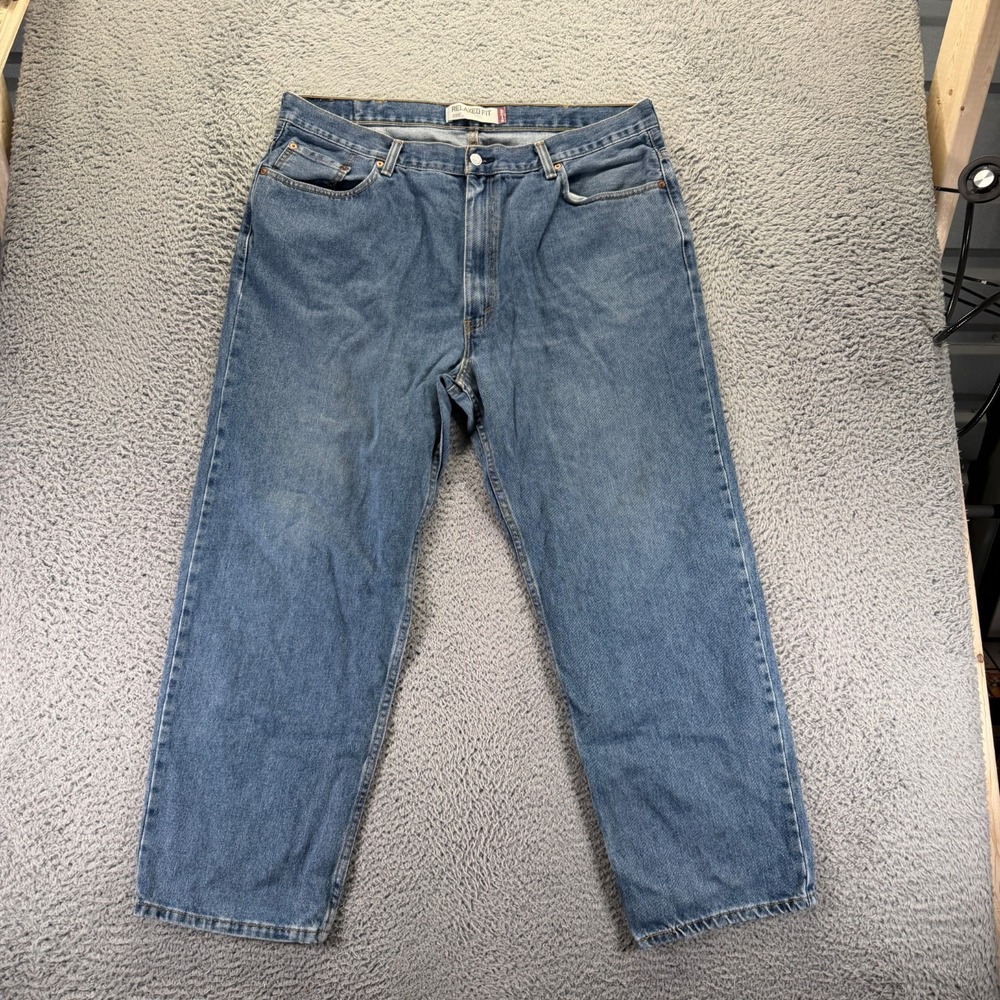 Vintage Levi's 550 Jeans Mens 42x30 Blue Cotton Denim Straight Relaxed Workwear